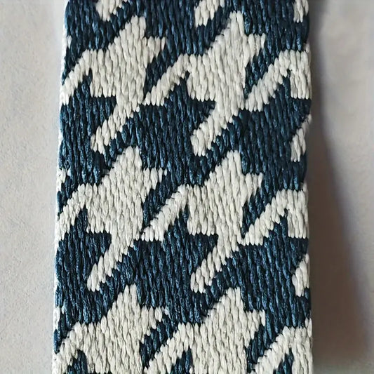 Blue Houndstooth Pattern - Hattie Lapel