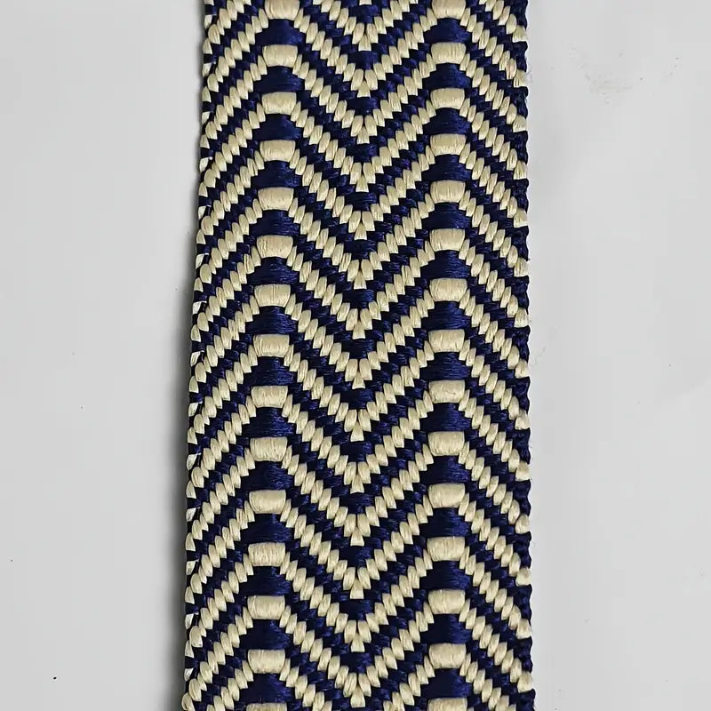 Navy Zig Zag Pattern - Hattie Lapel