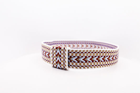 Bohemian Red Light Blue Beige Hatband - Hattie Lapel