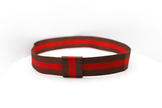 Brown Red Stripe Hatband - Hattie Lapel