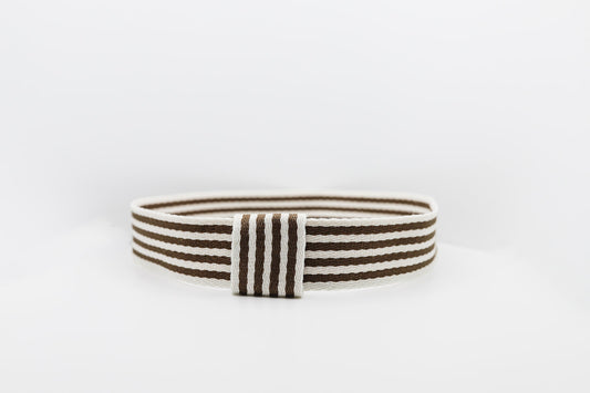 Brown Beach Stripe Hatband - Hattie Lapel