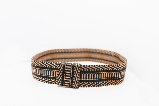 Brown Black Braided Hatband - Hattie Lapel