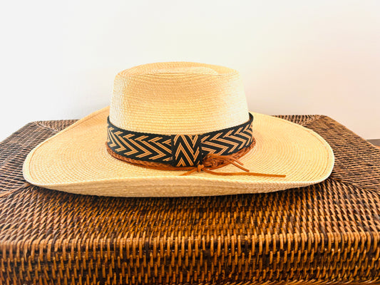 Brown Black Braided Hatband - Hattie Lapel