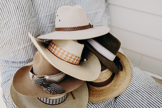 Khaki Cream Luxury Hatband - Hattie Lapel