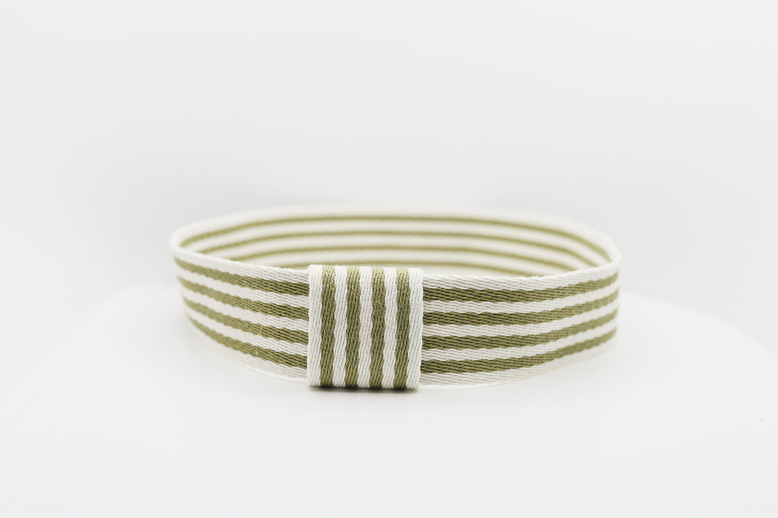 Khaki Beach Stripe Hatband - Hattie Lapel