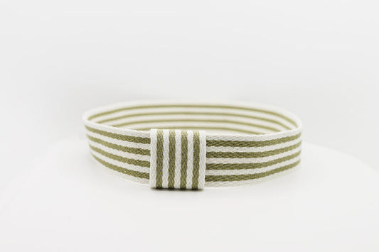 Khaki Beach Stripe Hatband - Hattie Lapel