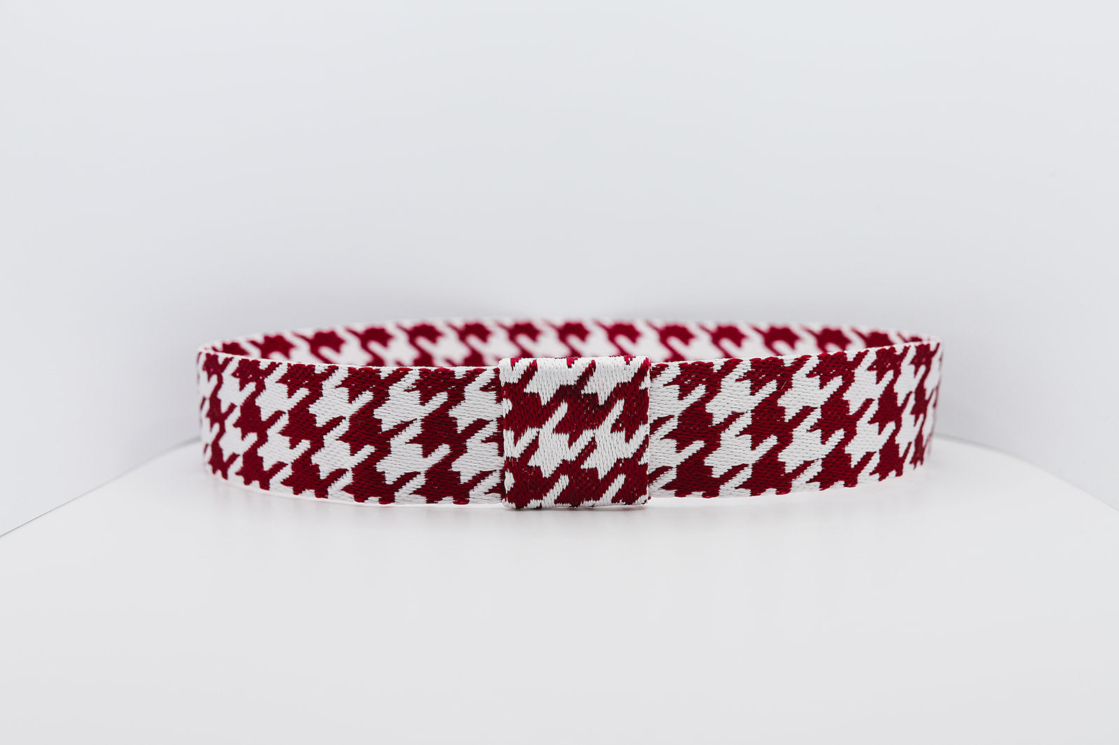 Red Houndstooth Hatband - Hattie Lapel
