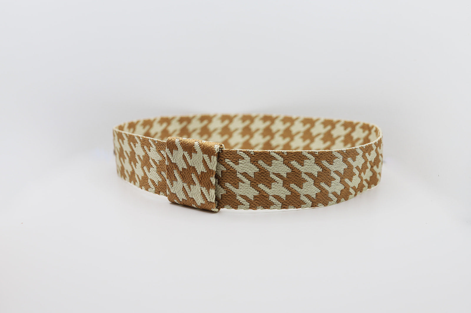 Sandstone Houndstooth Hatband - Hattie Lapel
