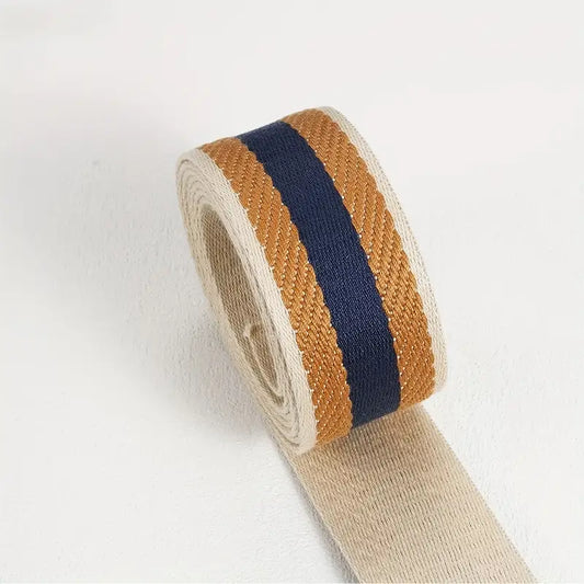 Beige Navy Thin Stripe Pattern - Hattie Lapel