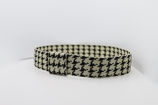Black Houndstooth Hatband - Hattie Lapel