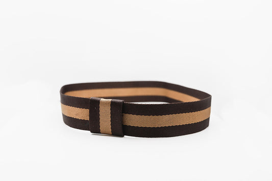 Brown Caramel Thin Stripe Hatband - Hattie Lapel
